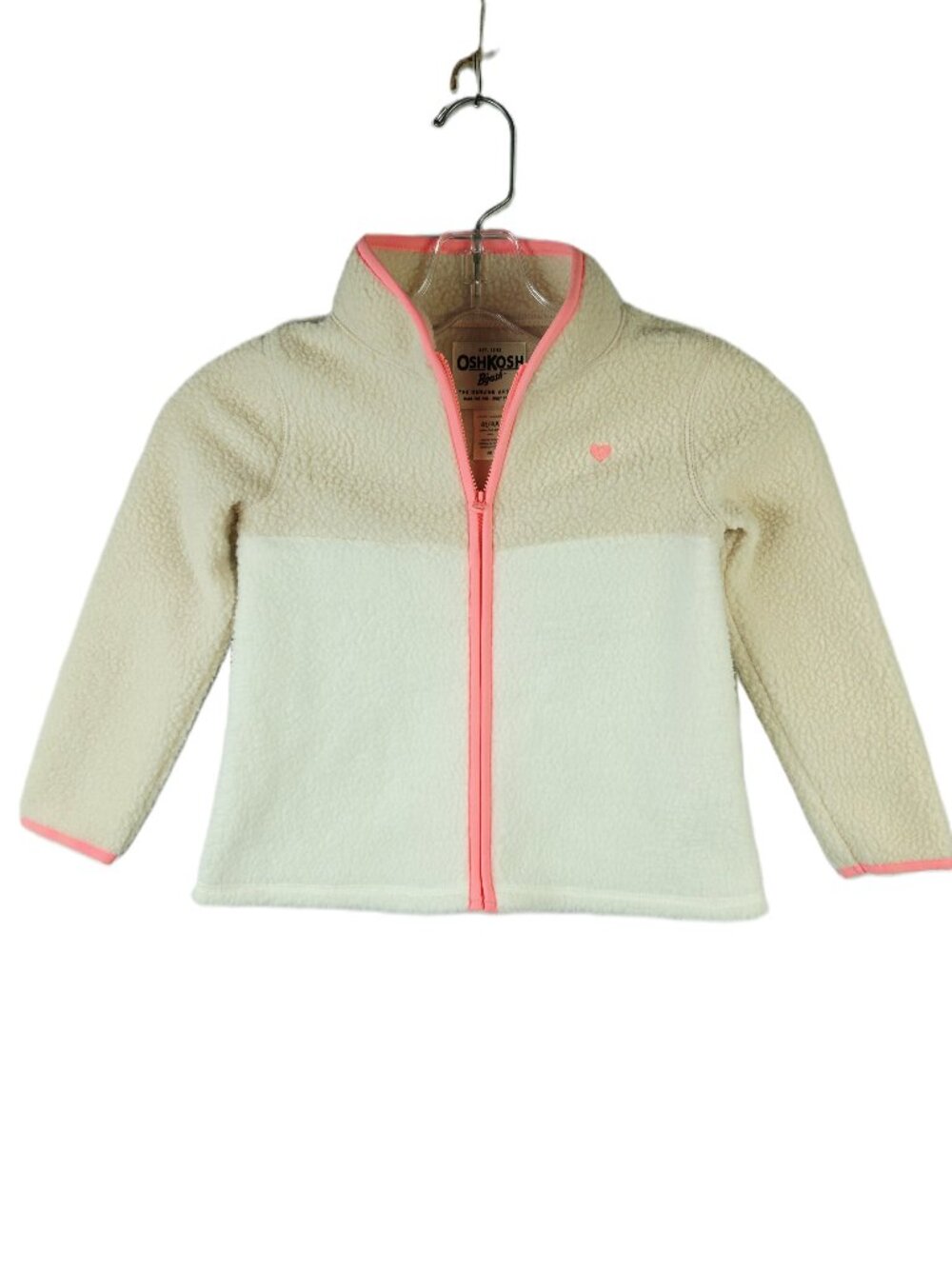 NWOT OshKosh B'gosh Toddler Embroidered Teddy-Fleece Jacket size 4T Baby Girl